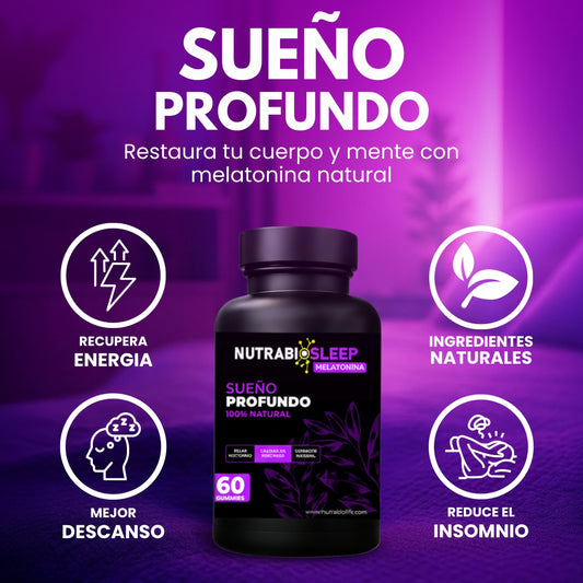 NutraBio Sleep - Gomitas de Melatonina para un Sueño Profundo y Natural (60 Gummies)