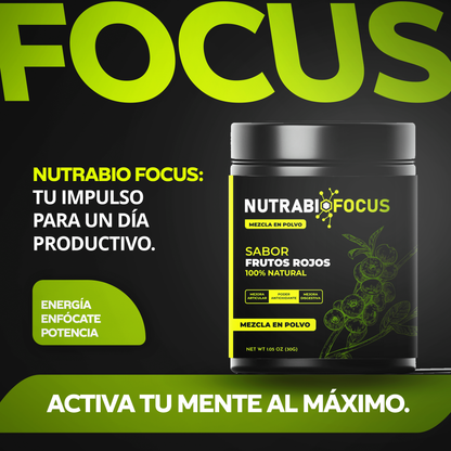 NutraBio Focus: Potencia tu concentración y rinde al máximo
